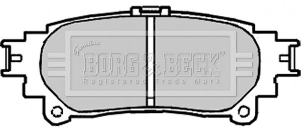 BORG & BECK stabdžių trinkelių rinkinys, diskinis stabdys BBP2222
